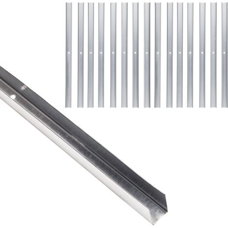 Guida u standard 2 m acciaio zincato sp 0,6 mm fissaggio cartongesso 16 pezzi misure 40 x 75 x 40 mm - confezione 1 (1/5)
