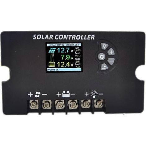 12V/24V 20A PWM-Solarladeregler mit Farb-LCD-Bildschirm, einstellbarer Spannung und Kompatibilität mit mehreren Batterien. (1/5)