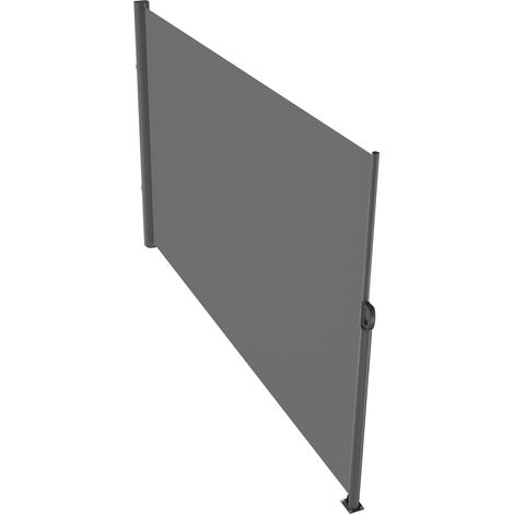 Mophorn Retractable Side Awning, 63''x 118'' Aluminum Outdoor Privacy Screen, 280g Polyester Water-proof Retractable Patio Screen, UV 30+ Room Divider Wind Screen for Patio, Backyard, Balcony, Gray
