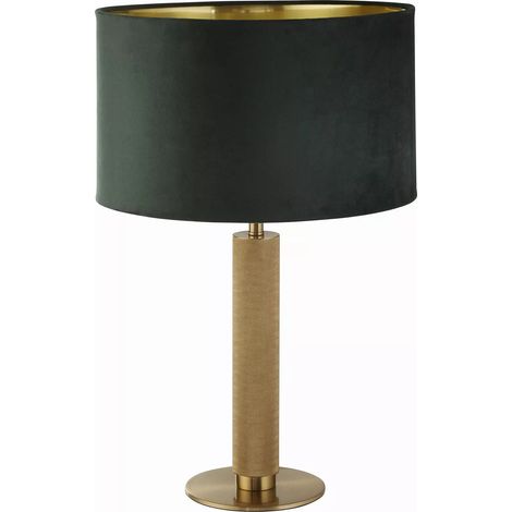 Lampada Scrivania Contemporanea Londra Acciaio Ottone Velluto Verde 1 Luce E27 (1/5)
