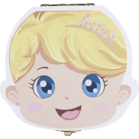 Boîte de rangement pour dents de bébé - 100 % bois massif - Colorées - Pour filles (1/5)