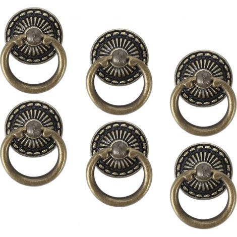 6 Pièces Poignée Meuble Vintage Boutons de Tiroir Vintage Porte de Placard Boutons, Commode Ancien Poignet Antique Rétro Tiroir Alliage de Zinc Bronze Poignee de Meuble Vintage pour Cuisine Armo (1/5)