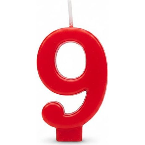 Bougie d'anniversaire rouge 10 cm pour gâteaux et gâteaux (9)