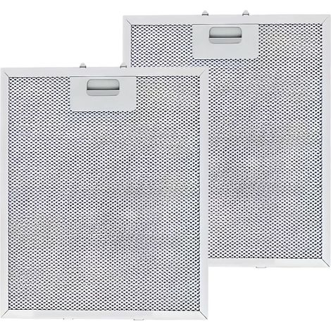 Lot de 2 Filtre à graisse, Aluminium, 5 couches, Résistant chaleur, Lavable lave-vaisselle, Hotte aspirante maison restaurant