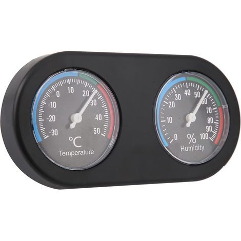 Thermomètre et Jauge d'humidité pour Reptiles, Température mini analogique hygromètre Forme Ronde thermomètre hygromètre for Reptile réservoir,15.51.57.5cm (1/5)