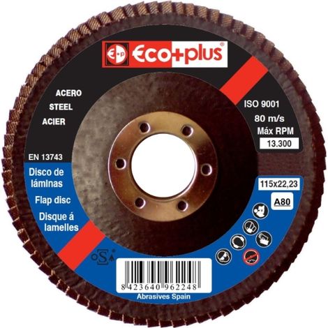 Disco ECO+PLUS Ø 115 EA-80 DISCO LAMINAS ECO+PLUS Ø 115 EA-80 SOPORTE FIBRA