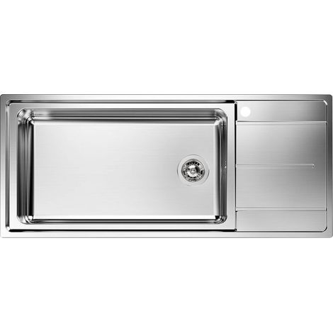 Foster 3219052 Evo Lavello montato su piano 1 vasca Acciaio inox con scolapiatti destro 73x44 cm colore Acciaio inox