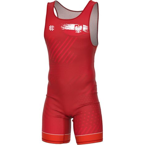 Body da wrestling maschile Polonia Prime L blu