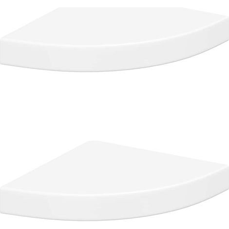Maison Exclusive - Eck-Schweberegale 2 Stk. Weiß 25x25x3,8 cm MDF
