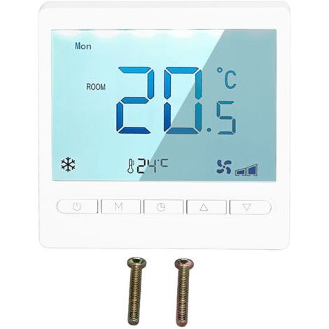 Thermostat programmable,thermostat LCD grand écran de haute précision,pour salon,chambre à coucher,salle à manger,AC230 V (1/5)