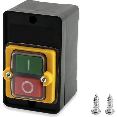 Interrupteur à Bouton Poussoir 220V/380V 10A Interrupteur Machine Outil ON/OFF pour Machines Textiles d'équipement Mécanique (1/5)
