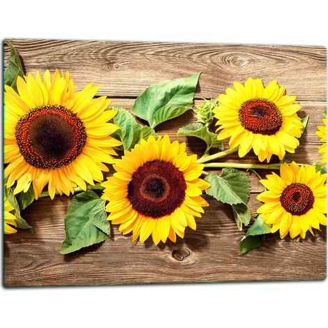Schneidebrett aus Glas, 52x40 cm, Blumen (1/5)