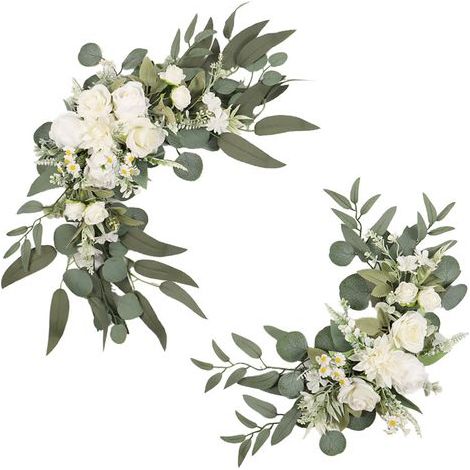 Arches De Mariage Faux Fleurs Blanc Guirlande Florale pour Anniversaire Fete Decoration Maison (1/5)