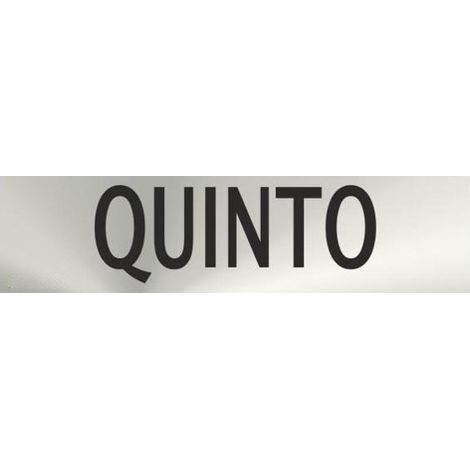 Cartel informativo de acero inoxidable números ordinales Quinto de 50 x 200 mm SEKURECO (1/2)