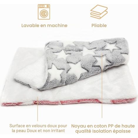 Fluffy Fleece Rabbit Bed Guinea Pig Bed for Rabbit, Squirrel, Hamster Bed 32×25cm (1/4)