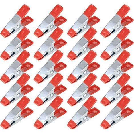 20 Stück Metall-Federklemmen, Modellbau-Pinzetten, Metall-Federklemmen, Wäscheklammer-Halter für Planen, Camping, Planen, Holzbearbeitung, Modellbauwerkzeug – 5 cm (2 Zoll), von DEBUNS (1/5)