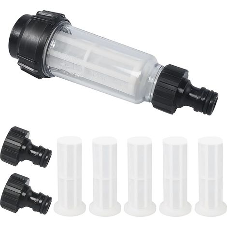 Filtre à Eau Avec Insert, 8 Pcs pour Nettoyeur Tuyau Arrosage Avec Raccord 3/4" pour Tous les Nettoyeurs Haute Pression (1/5)