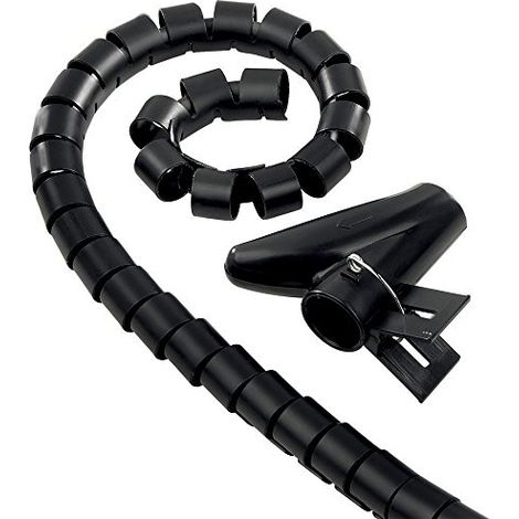 Guaina raccogli cavi Electraline nera Ø 25 mm 1,8 m (1/4)