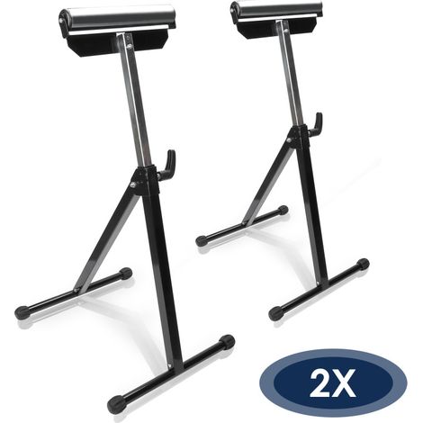 2x Carrelli da officina con supporto a rulli regolabile in altezza da 68 a 108 cm, per utensili da garage e bricolage (1/5)