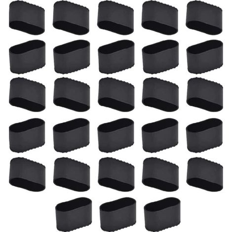 Bouchon Pied De Chaise 28 PièCes Embout De Chaise Rectangulaire Embout De Chaise Oval Protection Protege Pied De Chaise Table Patin Silicone Chaise Caoutchouc Couvre (1/5)