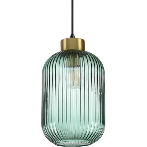Ideal Lux MINT-3 - Cúpula de vidrio para interior Lámpara colgante de techo 1 verde claro, E27 (1/2)