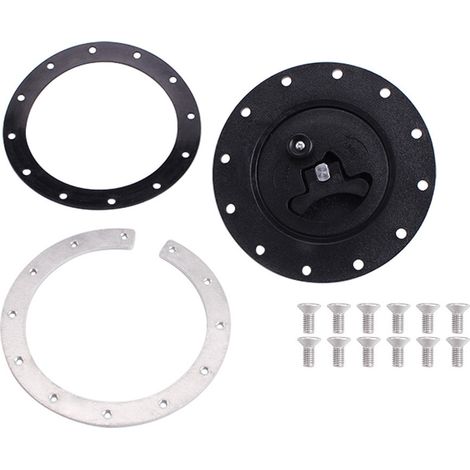 Pièces de modification automobile : bouchon de réservoir d'essence en plastique noir, bouchon de réservoir rond en ABS, lot de 1 (1/4)