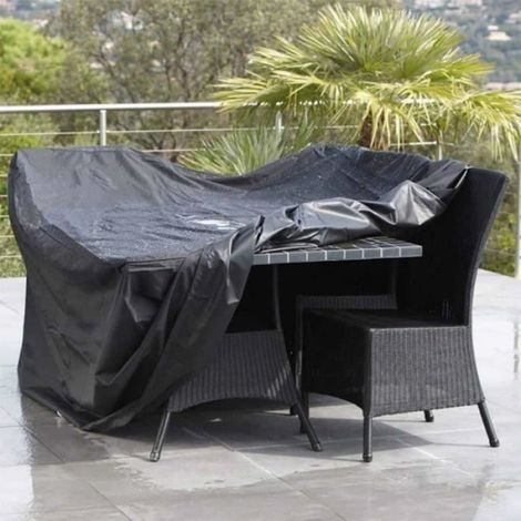 Housse de Protection Bache Couverture Jardin pour Meuble Chaises et Couverture étanche Polyester Cube 123 x 123 x 74cm A50203 (1/4)