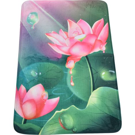 Tapis antidérapant en flanelle pour salle de bain, cuisine, salon, chambre - 49x80 cm - Modèle A