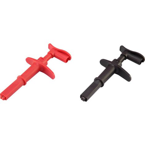 VOLTCRAFT MSK-116 Morsetto a coccodrillo Spina 4mm CAT III 1000 V, CAT IV 600 V Nero, Rosso (1/5)