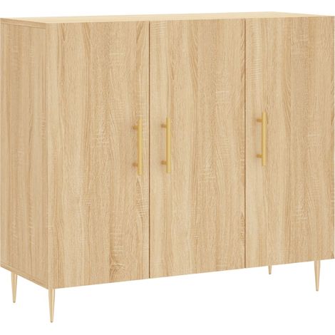 Aparador de madera de ingeniería roble Sonoma 90x34x80 cm vidaXL