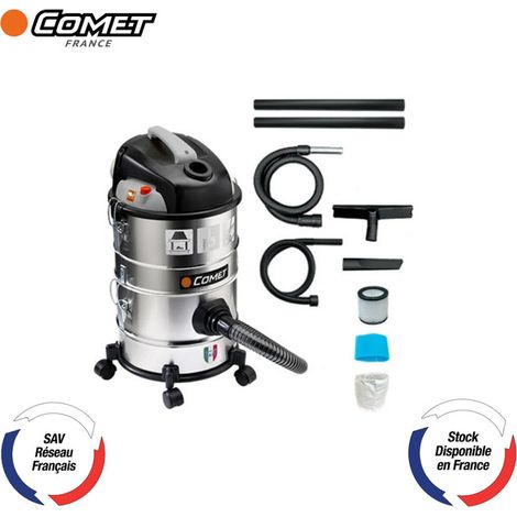 Aspirateur multifonction COMET CM 30 S � 1000 W, cuve inox 28 L, aspiration cendres, liquides et poussi�res � 40023-00019 / 8054639397736