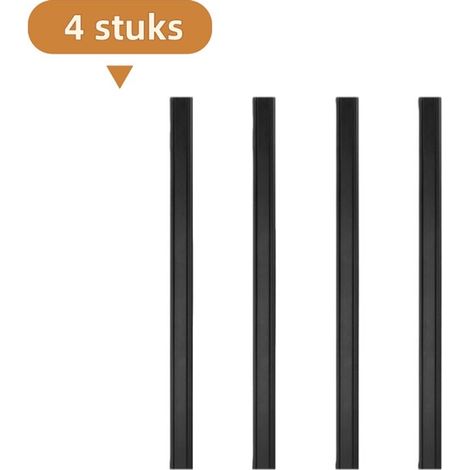 Juego de 4 piezas: Limpiaparabrisas laterales limpiaparabrisas ventanas, limpiaparabrisas universales, bandas de goma escobillas, color negro (1/5)