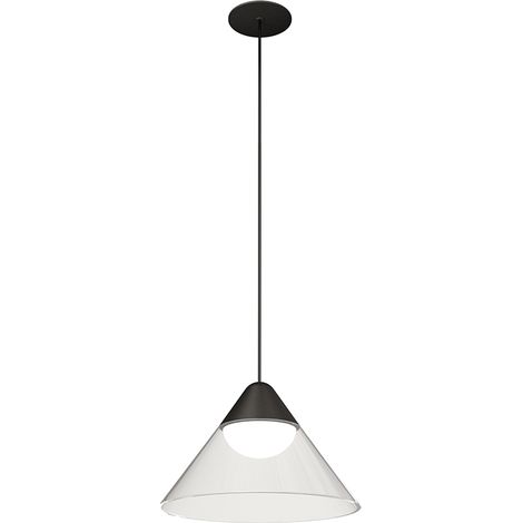 Lampada a Sospensione LED Ark Beneito & Faure 6W 2700K 90º Nero/Grigio, Design Conico per Interni - Illuminazione Elegante