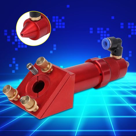 Accessoires pour tête laser en aluminium rouge pour machine de gravure laser CO2 63,5/101,6 mm (Type A)