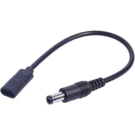 Câble d'alimentation et de charge 5521 mâle vers USB Type C femelle pour téléphone (1/4)