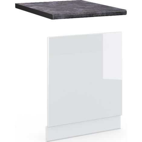 Façade Fame-Line, Blanc Haute brillance, 60 cm , PT Anthracite, Vicco (1/5)