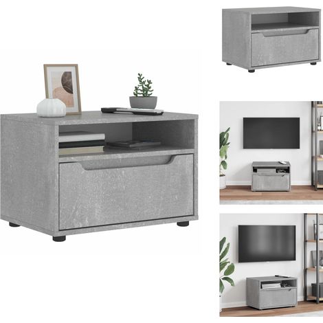 TV-Schrank VISNES Betongrau 60x40x38 cm Holzwerkstoff - TV-Schrank - TV-Schränke - TV-Möbel - TV-Ständer (1/5)