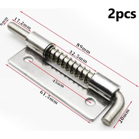 Latch À Ressort - Acier Inoxydable 304 - Pour Portes Armoires Coffres - Fixation Par Vis - 2 Pièces (1/5)
