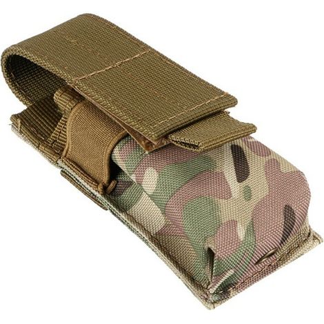 Outdoor Multi-functional Military Fan Tactical Flashlight Bag M5 Flashlight Bag Small Single-Pack EDC Tool Bag Molle Accessory Bag - CP (1/4)