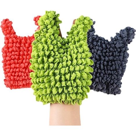 Lot de 3 sacs à bulles magiques extensibles – Sac de courses portable surdimensionné avec design plissé, sac à main haute capacité et respectueux de l'environnement (rouge/vert/gris (1/5)