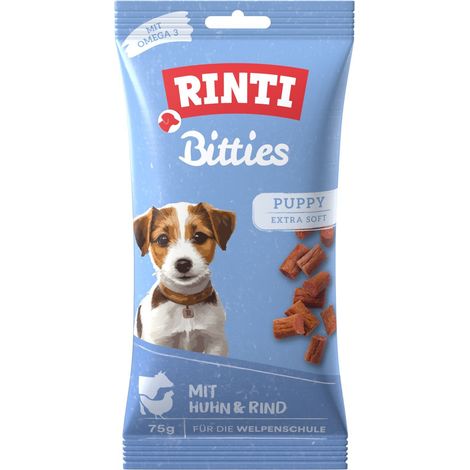 Rinti  Bitties Puppy Snack  Sobre de 75 g - Pollo y ternera 75 g
