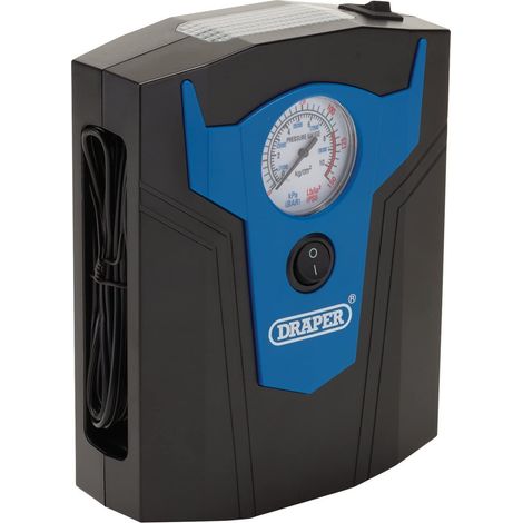 Draper 12V Analogue Tire Inflator with Pressure Gauge (Model 13274)