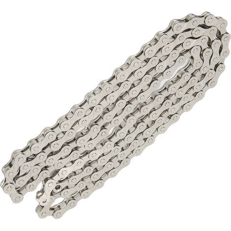 Chaîne Vélo Route 8 Vitesses Acier Carbone 116 Maillons Argent - Compatible Shimano SRAM