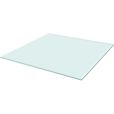 Maison Exclusive - Piano Tavolo Vetro Temperato Quadrato 800x800 mm