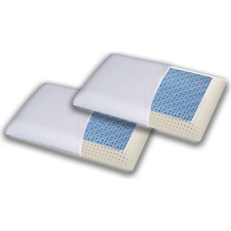 2x Cuscini Fresh, in memory foam rinfrescante termico, ottimi per cervicale, 70x40cm