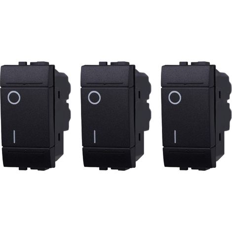 gloca 3er-Set Schalter 2P 16A 250V Kompatibel mit Living-Serie