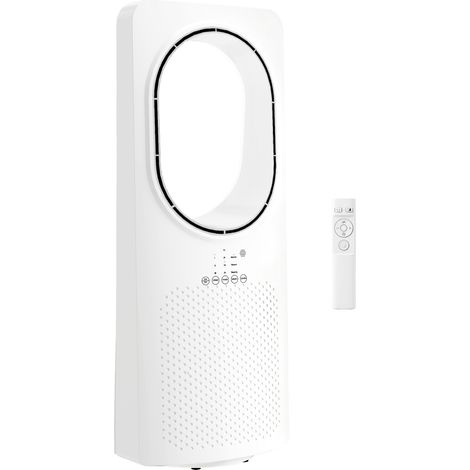 Ventilateur colonne - HOMCOM - silencieux 36 dB - oscillant à 45°, 3 vitesses, 3 modes, télécommande - ABS - 24 x 19 x 62 cm - blanc