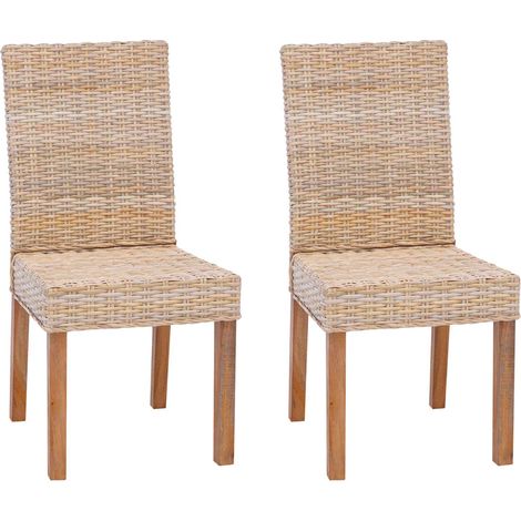 Sedia da pranzo GENDT 2 pz Naturale 45 x 54 x 93 cm vidaXL (1/5)