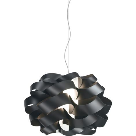 Lampadario Moderno Cloud Polilux ® Nero E Metallo Cromo 5 Luci E27 (1/2)