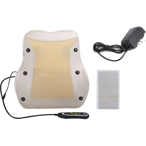 Coussin chauffant électrique pour massage lombaire, thérapie cervicale, or, prise américaine 100‑240V (1/5)